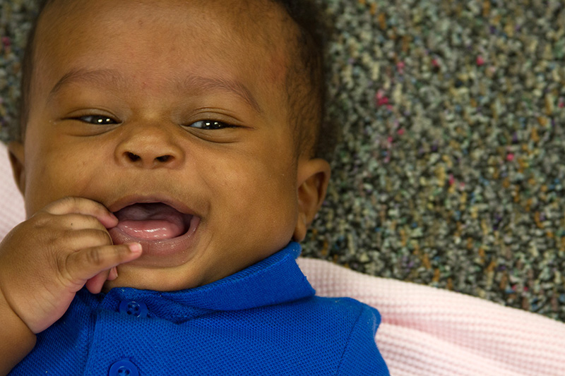 A smiling infant